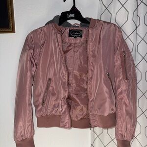Ambiance Dusty Pink Bomber Jacket